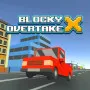 Blocky Overtake X offers a fun driving challenge in a colorful, block-style world. Players must navigate through heavy traffic. The main goal is to drive as far as possible while mastering speed control.