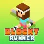 Blocky Runner is an endless runner adventure. You sprint on a track with many hazards for the longest distance possible. Your main task involves dodging obstacles. You control a square-shaped athlete on a never-ending path to outrun hazards and gather rewards.