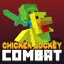 Chicken Jockey Combat takes you into a pixelated world filled with zombies. It is a fast-paced first-person shooter that challenges you to defend your base. Your goal is to build a time machine to escape the disaster.