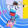 Cyber Surfer Skateboard mixes skateboarding with a cool cyberpunk theme. Players can show off their skills in a futuristic world. The main goal is to skate and overcome obstacles. 