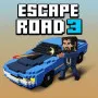 Escape Road 3 a high-speed driving survival game. Your mission is to drive a blocky car to escape a massive police chase. You must steer through a crowded city to avoid crashing into walls. Many enemy vehicles will try to box you in from all sides.