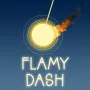 Flamy Dash is a one-button arcade game. You will control a glowing fireball through a dark tunnel. You need to travel without crashing into obstacles. Let's earn the highest score. 