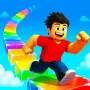 Obby Rainbow Tower is a cool winter racing game. You climb a tall tower with many colors and dangerous traps. Your path goes up toward the finish line at the top. You must reach the summit to fight a giant snowman boss.