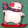 Dash through the snow in Ski Xmas. You play as Santa to achieve the highest score. Your main task involves skiing away from a closing avalanche.