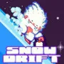 Snow Drift challenges players to overcome slippery slopes and dangerous terrain. Players control a small snowman. The goal is to reach the igloo at the end of each level.