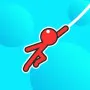 Stickman Hook is a cool action platformer. Your task is to guide a flexible character through a sky course by grabbing onto anchors. You must use a rope to swing forward and gain speed. 