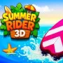 Summer Rider 3D is a thrilling endless runner. The main challenge is to keep riding your jet ski without crashing. You must avoid obstacles and collect many points. 