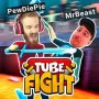 Tube Fight operates as a physics-based duel application. This software drops you directly into a crowded colosseum arena packed with abstract obstacles and vocal spectators.