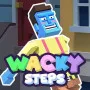 Wacky Steps is an endless arcade running game. You guide a clumsy ragdoll through a street filled with obstacles. Your main goal is to avoid falling while moving forward. You must time your steps to cross dangerous gaps and collect rewards.