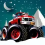 Winter Monster Trucks Race is an entertaining racing game. You control powerful monster trucks through snowy terrains. You need to win races and collect coins. These coins help you buy upgraded vehicles.